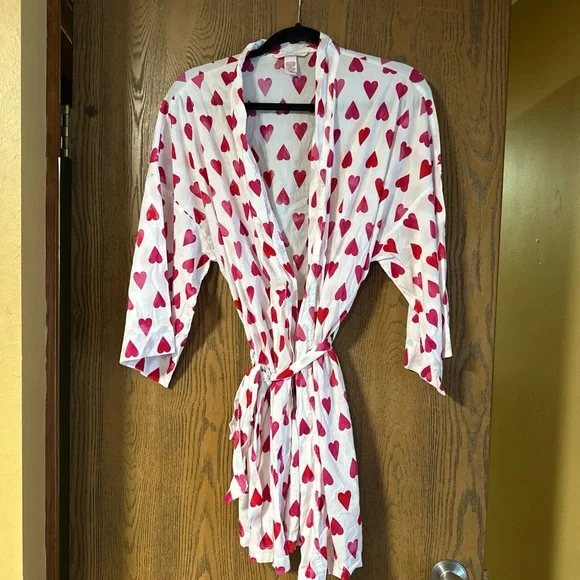 Victoria Secret Heart Print Women's Robe - Picture 2 of 5